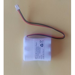 Pacco batteria ricaricabile Ni-Mh 3,6V 1,3Ah compatibile con lampade d'emergenza Beghelli
