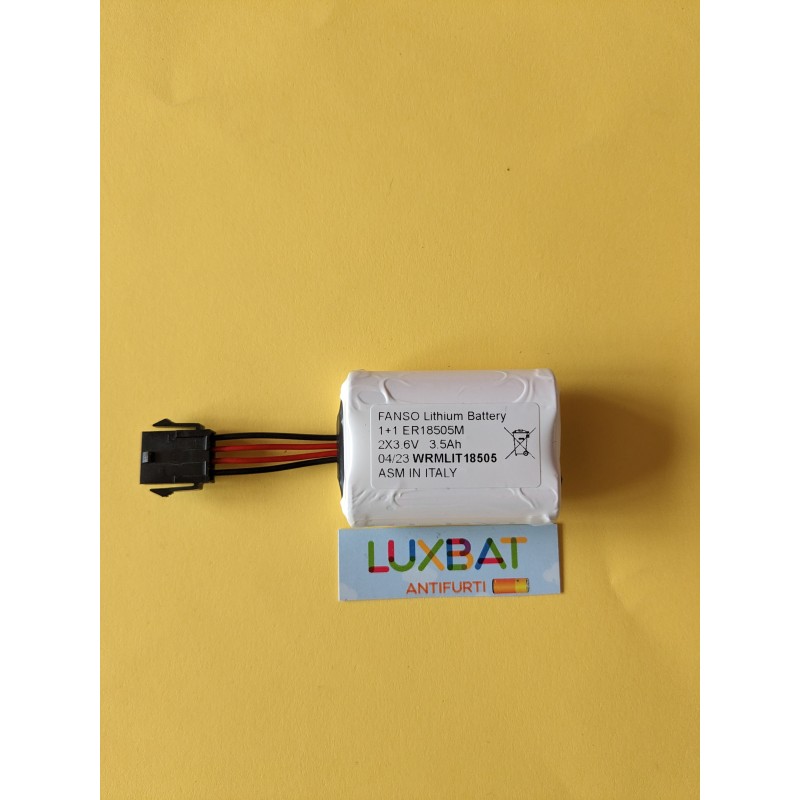 Batteria Litio 2ER18505M 2x3,6V 3,5Ah HCB compatibile WRMLIT18505 VISONIC