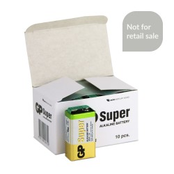 Box 10 pz. Batteria alcalina GP Batteries 9V/Transistor 6LR61