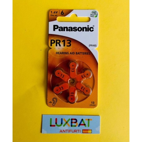 ZA13 - Pila Panasonic 1,4V per apparecchi acustici, Blister 6 pezzi