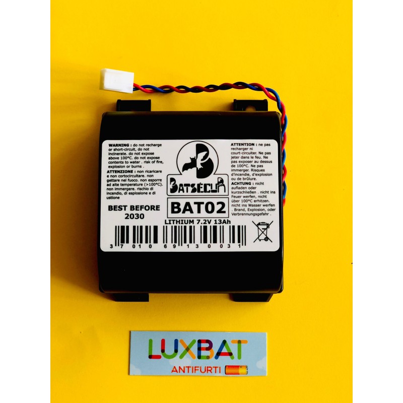 Batteria al Litio BATSECUR, BAT02 7,2V 13Ah compatibile LOGISTY, DAITEM