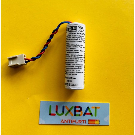 Batteria al Litio BATSECUR, BAT04 3,6V 2Ah compatibile LOGISTY, DAITEM