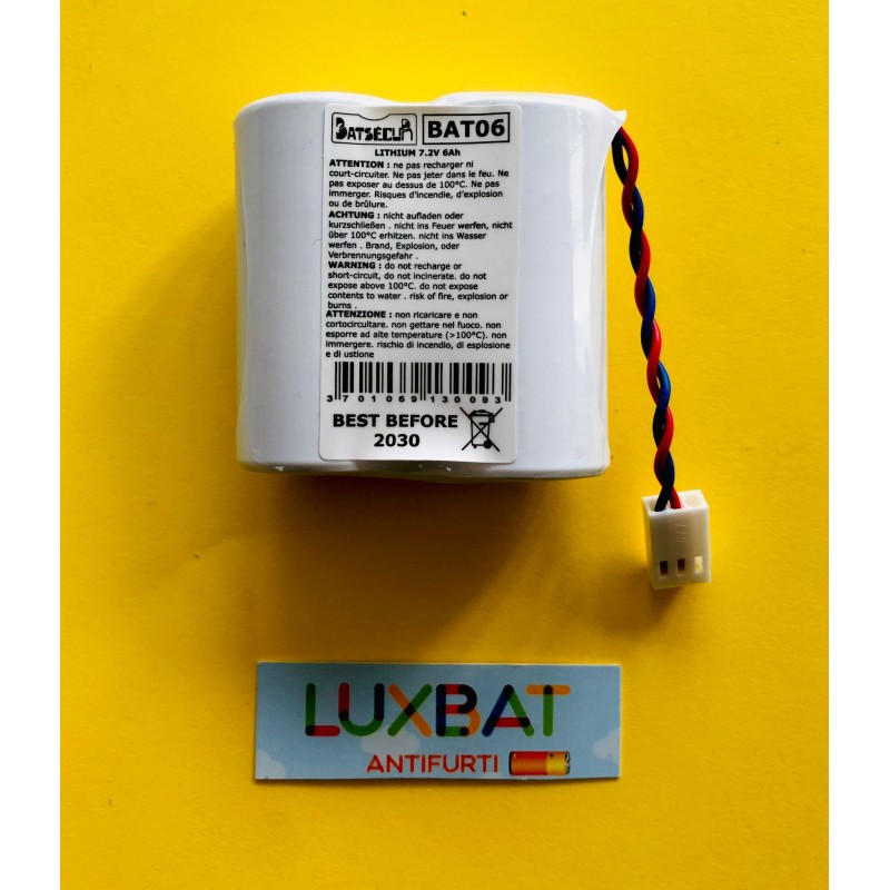 Batteria al Litio BATSECUR, BAT06 7,2V 5Ah compatibile LOGISTY, DAITEM