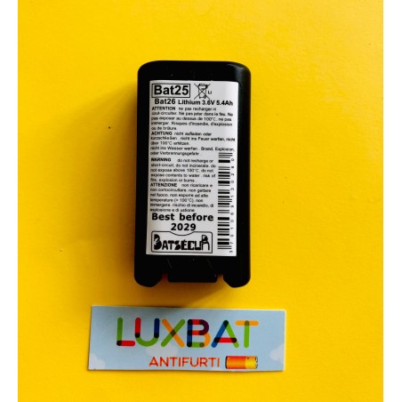 Batteria al Litio BATSECUR, BAT25 3,6V 4Ah compatibile LOGISTY, DAITEM