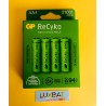 Batteria Ricaricabile GP BATTERIES AA 2000mAh RECYKO blister 4 pz GP210AAH-C4
