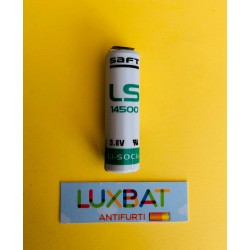 Batteria al Litio SAFT LS14500CNR 3,6V 2,6Ah con lamelle a saldare