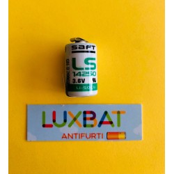 Batteria al Litio SAFT LS14250CNR 3,6V 1,2Ah con lamelle a saldare