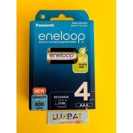 BK-4MCCE/4BE ENELOOP AAA 750mAh Batterie Ricaricabili Ni-Mh blister 4 pezzi