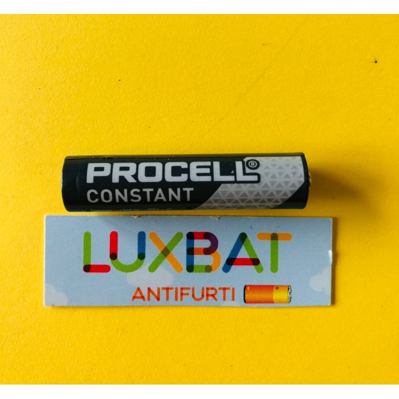 Box 10 pz. Pila alcalina Duracell Industrial MN2400 size AAA ministilo 1,5V LR03