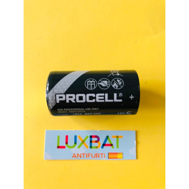 Box 10 pz. Pila alcalina Duracell MN1400 PROCELL