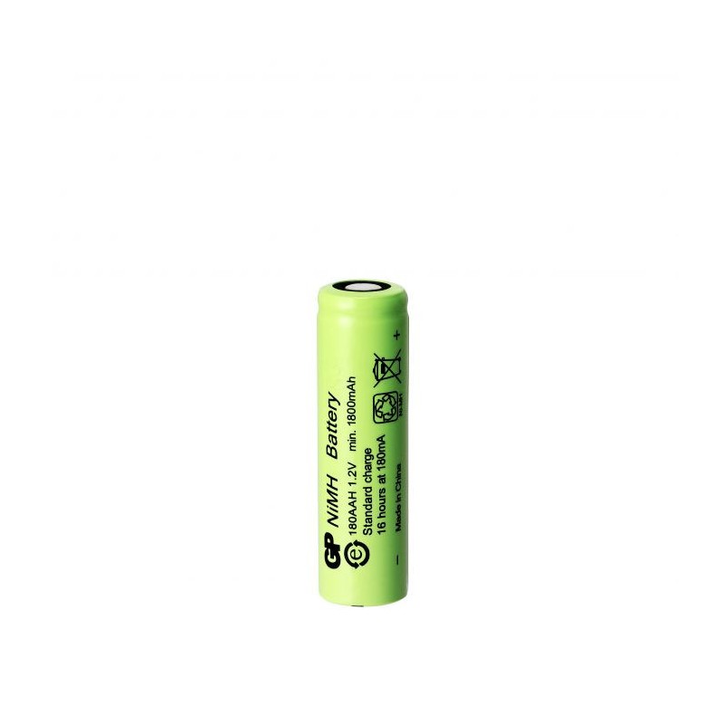 Batteria Ricaricabile Ni-Mh GP BATTERIES GP180AAH stilo AA 1,2V 1800mAh polo raso