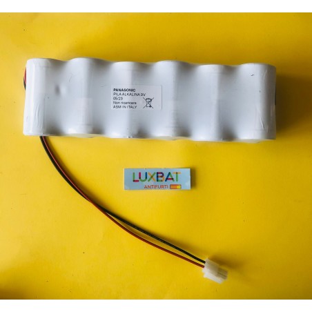 BAT9SIR DUEVI Pacco Batteria Alcalina 9,0V compatibile DUEVI (ASSEMBLAGGIO "B")