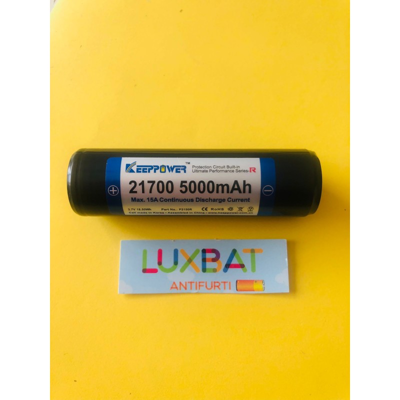 KEEPPOWER 21700 Li-Ion ricaricabile al litio 3,7V 5000mAh con circuito di protezione