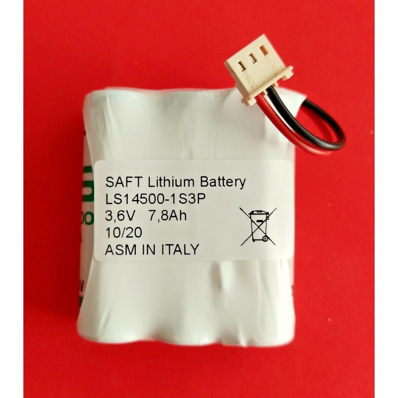 Tecnoalarm LS14500-1S3P 3,6V 7,8Ah Batteria al Litio SAFT compatibile Tecnoalarm