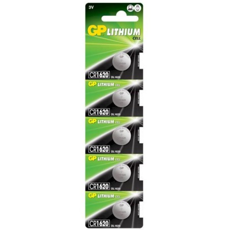 GPCR1620 3V Batteria al Litio, Blister da 5 pezzi