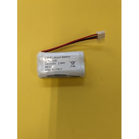 Pacco Batteria al Litio SAFT 2LS14500 3,6V+3,6V 2,6Ah compatibile TECNOALARM