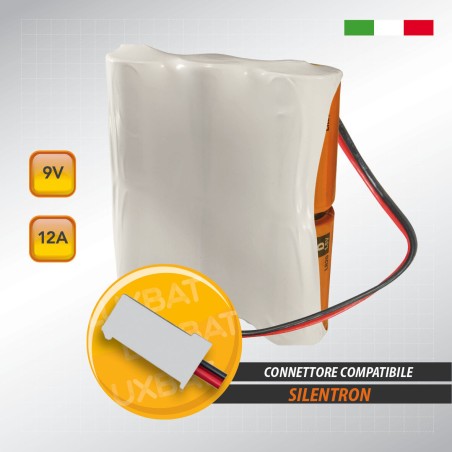 Pacco batteria alcalina MN-POWERPACK 9V 12Ah compatibile SILENTRON