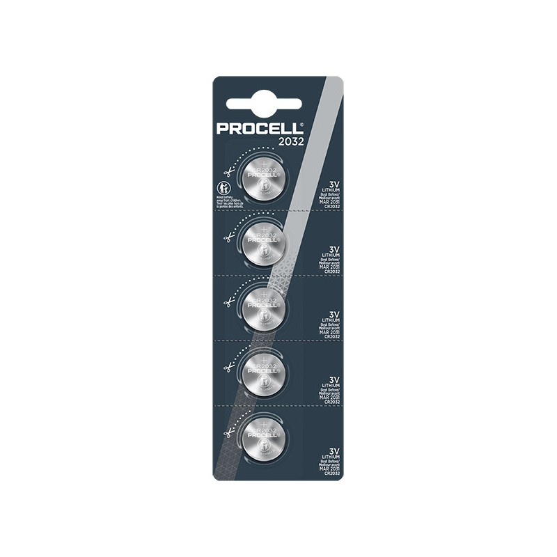 Batteria al Litio MN 2032 PROCELL, blister da 5 pezzi