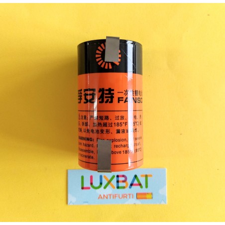 FANSO ER34615M/CNR Batteria al litio 3,6V 13Ah size D, con terminali a saldare