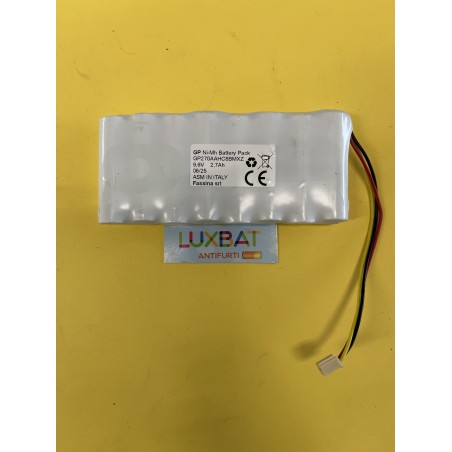 Batteria Ricaricabile AMC 9,6V 2,7Ah Ni-Mh per Centrale di allarme radio XR800