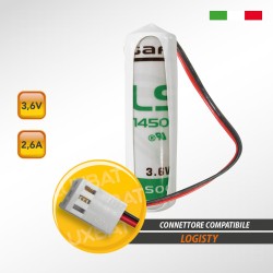 Batteria al Litio SAFT LS14500 3,6V 2,6Ah compatibile LOGISTY (Bat06)