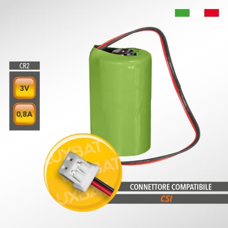 Batteria al Litio Duracell CR2 3V 0,8Ah compatibile CSI