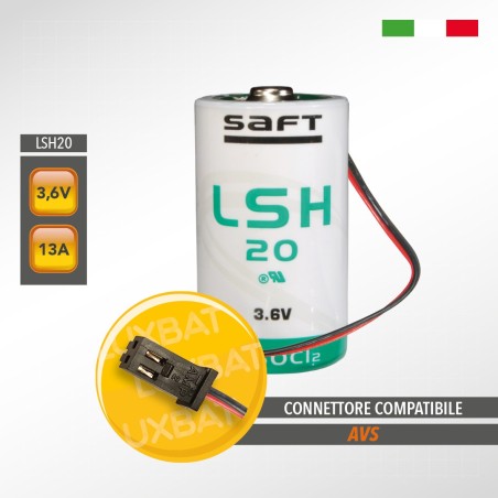 Batteria al Litio SAFT LSH20 3,6V 13Ah compatibile AVS