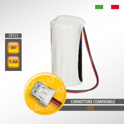 Batteria al Litio Panasonic CR123 3V 1,4Ah compatibile CSI