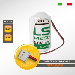 Batteria al Litio SAFT LS14250 3,6V 1,2Ah compatibile TECNOALARM