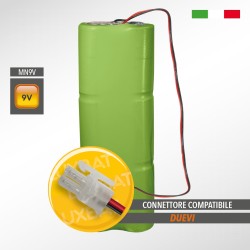 Pacco batteria alcalina MN-9V 12Ah compatibile DUEVI codice batteria: 0PL0027 per TOP e GLOBAL