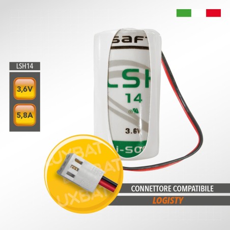 Batteria al Litio SAFT LSH14 3,6V 5,8Ah compatibile LOGISTY (Bat01)