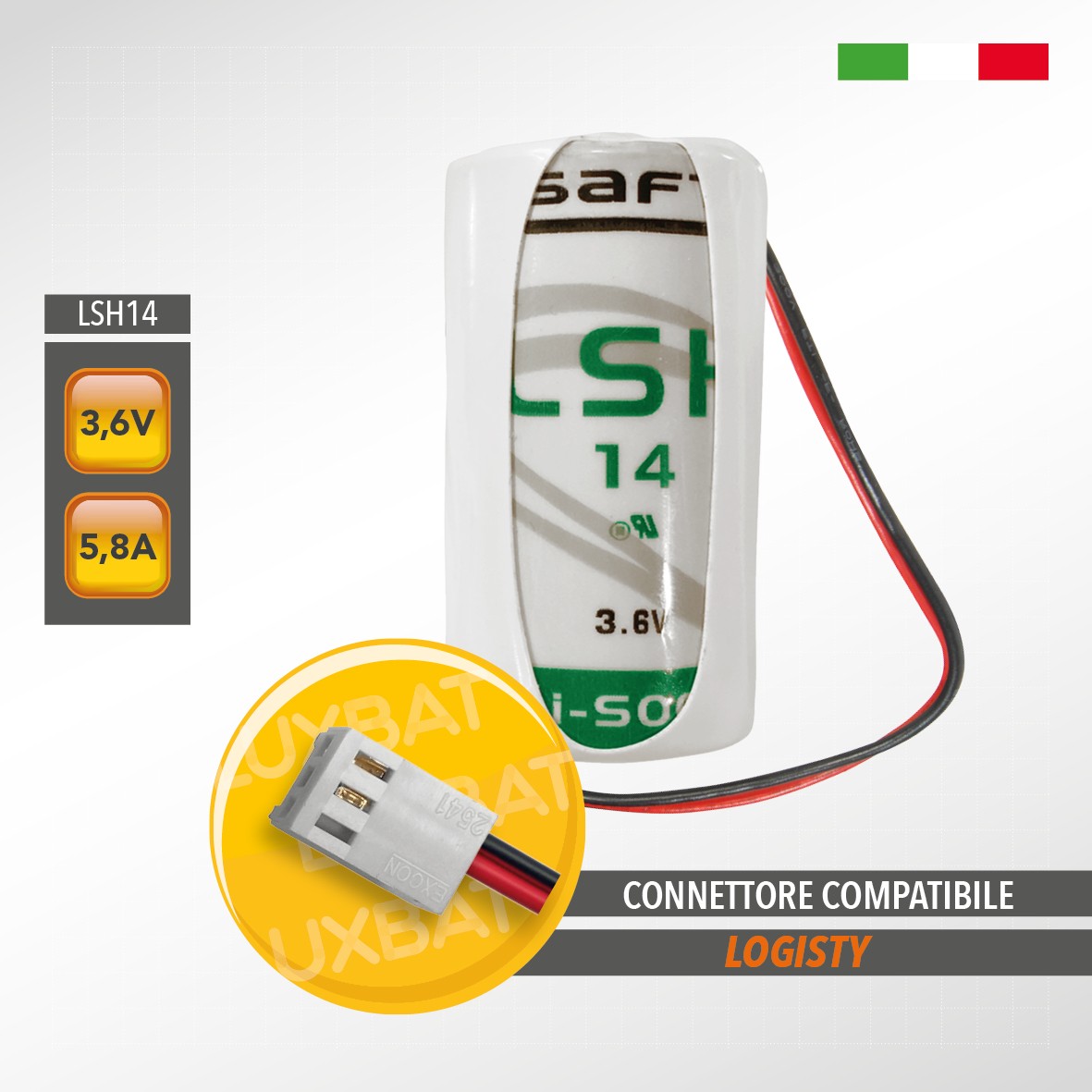 Pacco Batterie Al Litio Saft 3,6V 5,5Ah Compatibile SAET LSH14-DX – Ricambio Originale Sicuro
