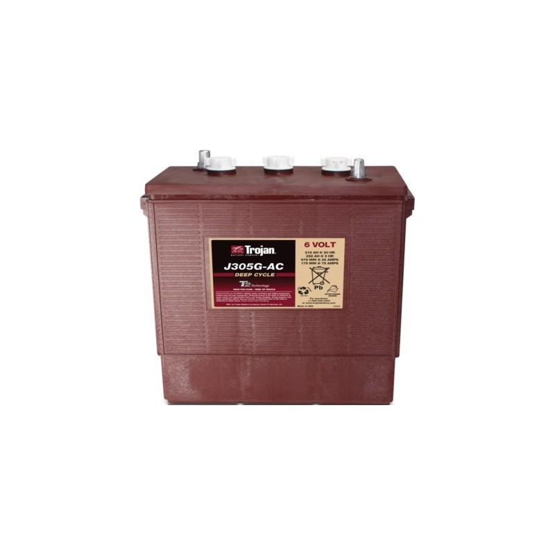 TROJAN J305G AC 6V 315Ah (C20) Batteria al Piombo per uso ciclico J305G AC, Terminali tipo 7