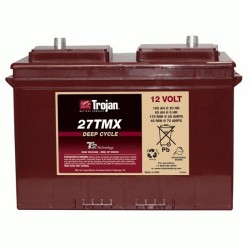 TROJAN 27 TMX 12V 105Ah (C20) Batteria al Piombo per uso ciclico 27 TMX, Terminali tipo 5