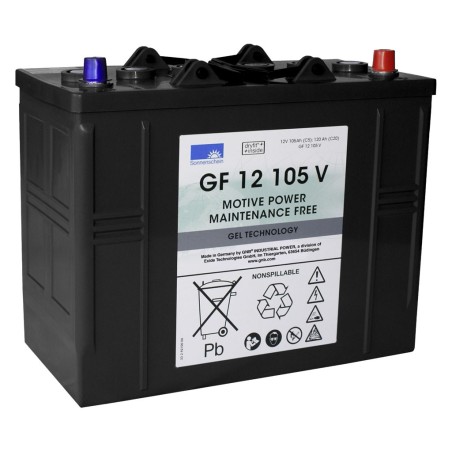 SONNENSCHEIN GF 12-105V 12V 105Ah (C5) 120Ah (C20) Batteria al GEL trazione leggera - 700 CICLI