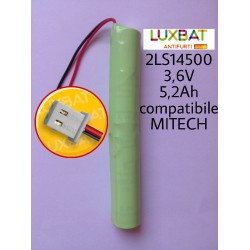 MITECH 2LS14500 SAFT 3,6V 5,2Ah Pacco Batteria al Litio