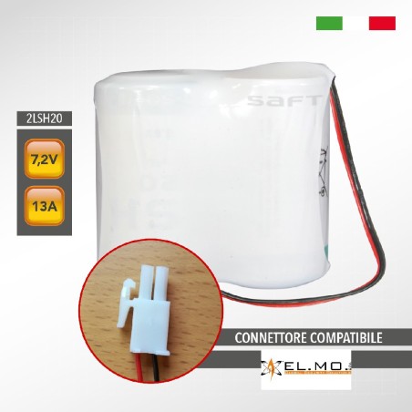 Pacco batteria al litio SAFT 2LSH20 7.2V 13Ah compatibile ELMO