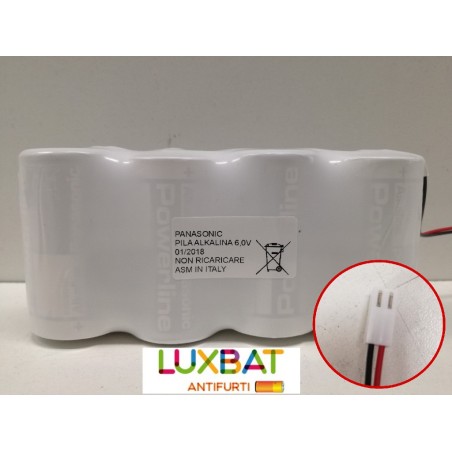 PANASONIC Power Pack 6V Pacco Batteria Alkalino con Connettore