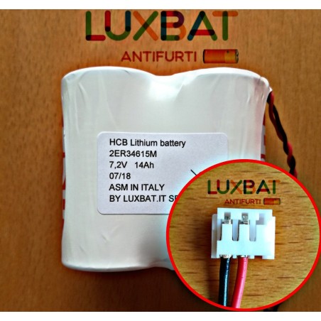 AMC 2ER34615M 7,2V 14Ah Pacco Batteria al Litio HCB con connettore AMC