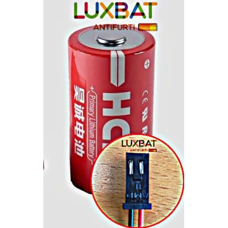 BEGHELLI 81309 ER34615M 3,6V 14Ah Batteria Litio HCB con connettore BEGHELLI - compatibile con SAFT 2LSH20