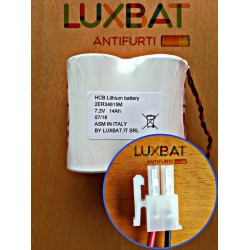 BAT7V2LITIO DUEVI 2ER34615M 7,2V 14Ah Batteria Litio HCB con connettore DUEVI - compatibile con SAFT 2LSH20