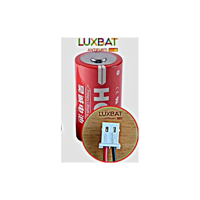WRMLIT14A VISONIC ER34615M 3,6V 14Ah Pacco Batteria al Litio HCB con connettore VISONIC - compatibile con SAFT LSH20 VISONIC