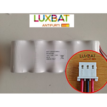 ABB DOMUS 4LR20 + 1ER34615M 6V+3,6V 14Ah Pacco batteria Alkalino + Litio con connettore ABB DOMUS TECH