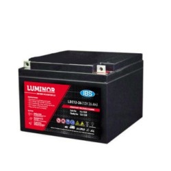 LDC12-26 LUMINOR  12V 26Ah (C20) Batteria al Piombo AGM DEEP CYCLE Terminali F11-M6