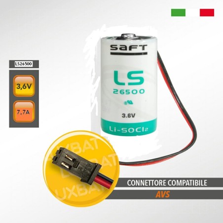 AVS LS26500 3,6V 7,7Ah Batteria al Litio SAFT, per OUTSPIDER
