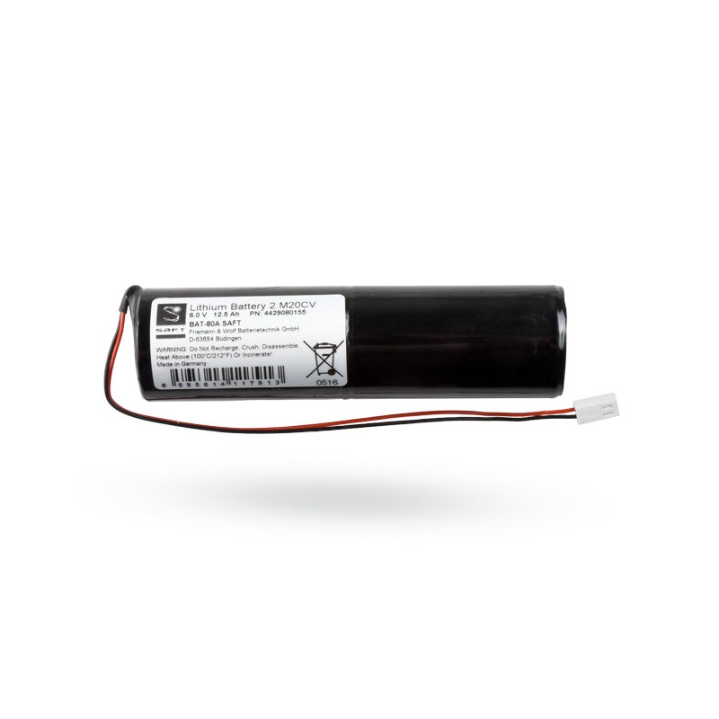 BAT-80A JABLOTRON 6V 12,5Ah SAFT M20-2S Batteria al litio compatibile JABLOTRON