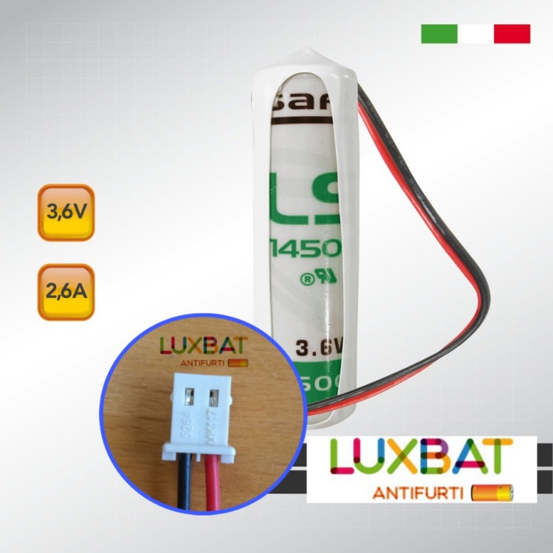 OPTEX LS14500 3,6V 2,6Ah SAFT Batteria al litio per SENSORE OPTEX