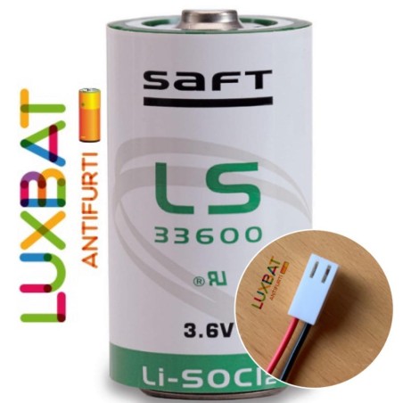 POLITEC LS33600 3,6V 17Ah SAFT Batteria Litio con connettore MOLEX per POLITEC