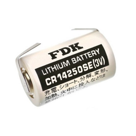 FDK CR14250SE 3V 850mAh formato 1/2AA Batteria al Litio con terminali a saldare