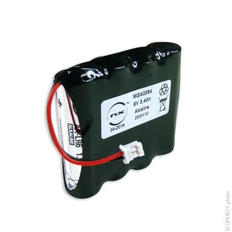 Batteria 6V 3,4Ah ENERGIZER per porte Automatiche SAFLOK A28110, 4x AA ENERGIZER